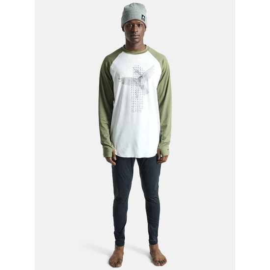 Bielizna Aktywna Burton Roadie Tech Tee (Stout White/Forest Moss) FW25_3 thumbnail