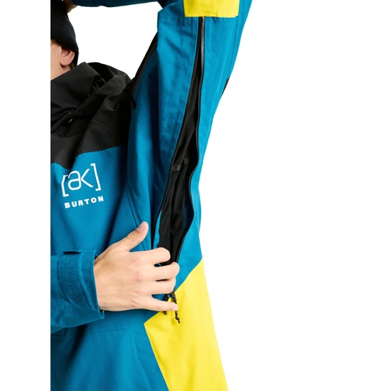 Kurtka Snowboardowa Burton AK GORE-TEX 2L Swash (True Black/Blue Teal/Atomic Yellow) FW26_6 thumbnail