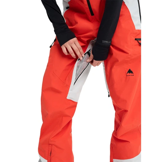 Damskie Spodnie Snowboardowe Burton Reserve GORE-TEX 2L Bib (Fiesta Red/Gray Cloud) FW26_6 thumbnail