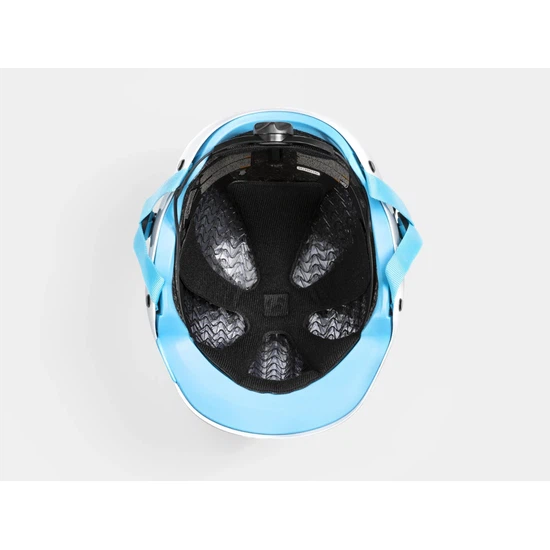 Dziecięcy kask rowerowy Bontrager Jet WaveCel (Biały/Lazurowy Mat)_4