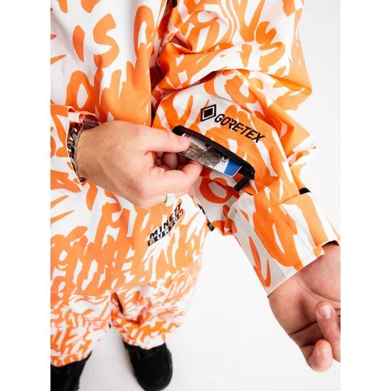 Kurtka Snowboardowa Burton MINE77 GORE-TEX 3L Stretch Anorak (Molten Orange Script) FW24_7 thumbnail