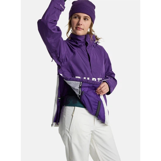 Damska Kurtka Snowboardowa Burton Frostner Anorak (Imperial Purple/Stout White) FW25_7