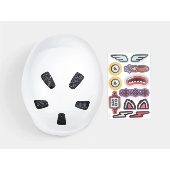 Dziecięcy kask rowerowy Bontrager Jet WaveCel (Biały/Lazurowy Mat)_6