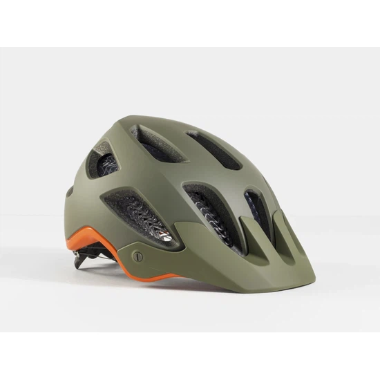 Kask MTB Bontrager Rally WaveCel (Oliwkowy szary/Pomarańczowy Roarange Mat)_1