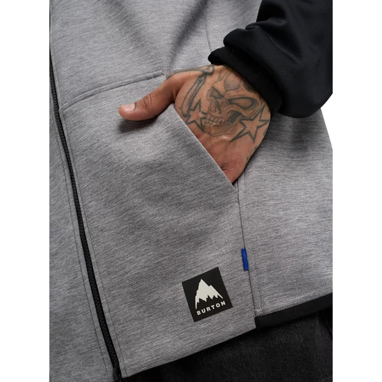 Bluza Aktywna Burton Crown Weatherproof FZ (Gray Heather/True Black) FW26_4 thumbnail