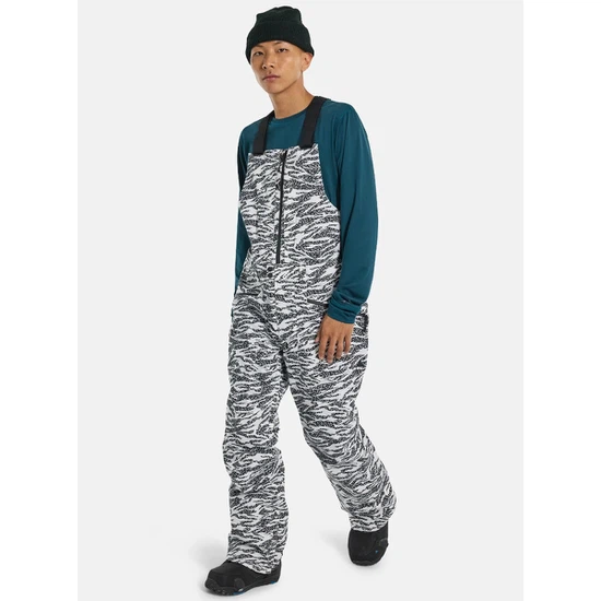 Spodnie Snowboardowe Burton Reserve Bib (Zebra Camo) FW25_1 thumbnail