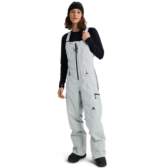 Damskie Spodnie Snowboardowe Burton Reserve GORE-TEX 2L Bib (Gray Cloud) FW26_1