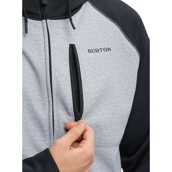 Bluza Aktywna Burton Crown Bonded FZ (Gray Heather/True Black) FW20_4 thumbnail