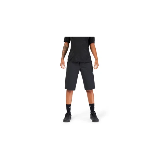 Damskie krótkie spodenki górskie z dopinaną wkładką Fox Racing x Trek Ranger (Czarny)_3 thumbnail