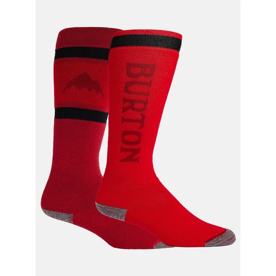 Damskie Skarpety Snowboardowe Burton Weekend Midweight 2-Pack (Tomato) FW23_1