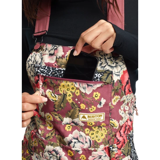 Damskie Spodnie Snowboardowe Burton Avalon Bib (Cheetah Floral) FW20_5 thumbnail