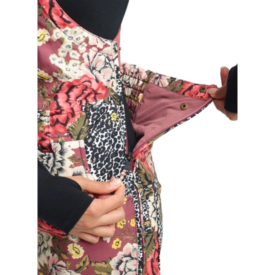 Damskie Spodnie Snowboardowe Burton Avalon Bib (Cheetah Floral) FW20_4