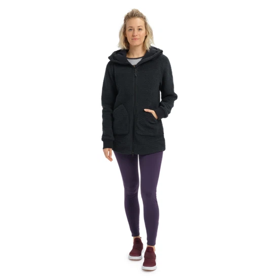 Damska Bluza Burton Minxy FZ (True Black Sherpa) FW20_2