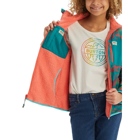 Dziecięcy Kurtka Burton Snooktwo Reversible (Green-Blue Morse Geo/Georgia Peach) FW20_9