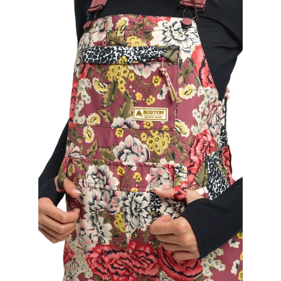 Damskie Spodnie Snowboardowe Burton Avalon Bib (Cheetah Floral) FW20_6