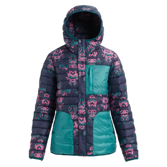 Damski Ocieplacz Burton Evergreen Hooded Down (Dress Blue Stylus/Green-Blue Slate) FW20_1